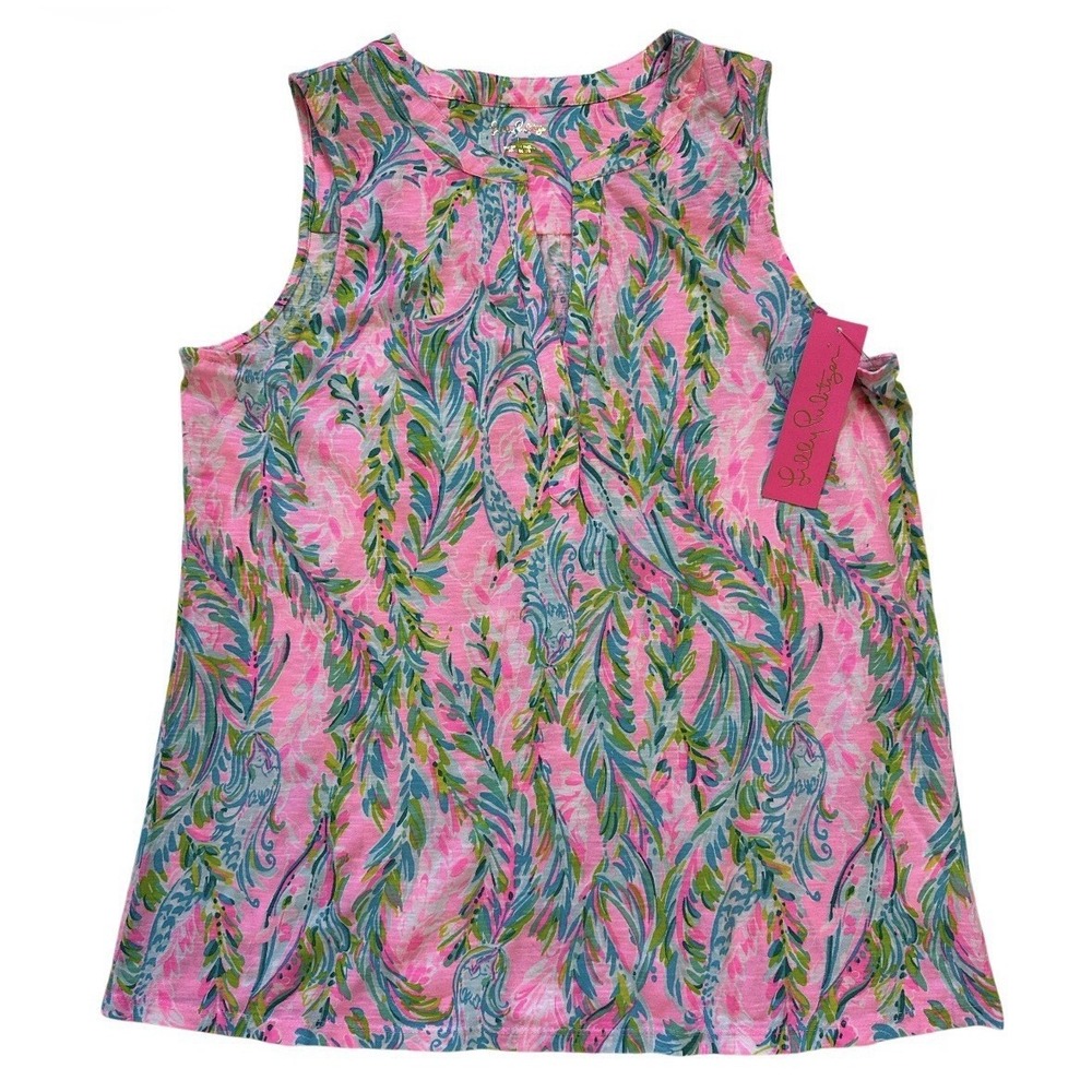 NWT Lilly Pulitzer Essie Top Unicorn Of The Sea Women's Size L